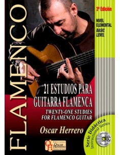 HERRERO Oscar-Estudios (21) (Nivel Elemental)  para Guitarra Flamenca (Audio Online)