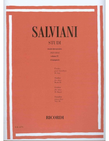 SALVIANI C.-Studies Vol.4 for Oboe (Giampieri)