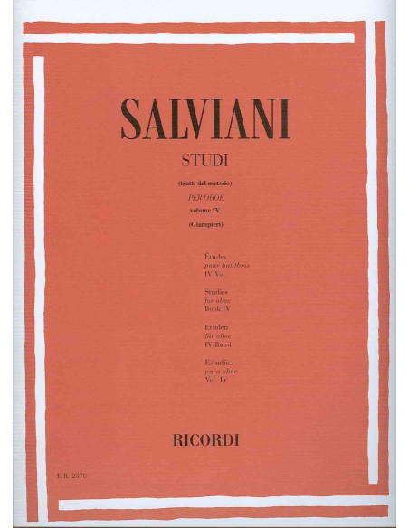 SALVIANI C.-Studies Vol.4 for Oboe (Giampieri)
