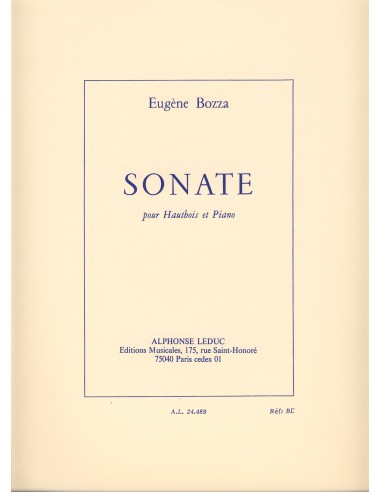 BOZZA E.-Sonata per oboe e pianoforte