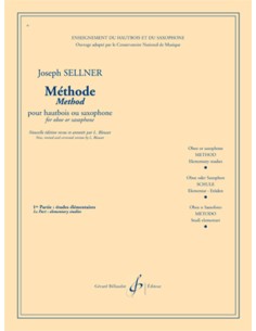 SELLNER J.-Method Vol.1 : Etudes élémentaires pour hautbois (saxophone) (Bleuzet)