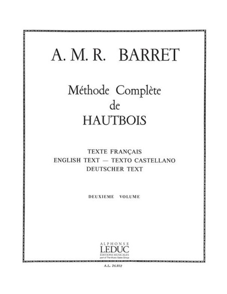 BARRET A.M.R.-Methode Complete Vol.2 für Oboe