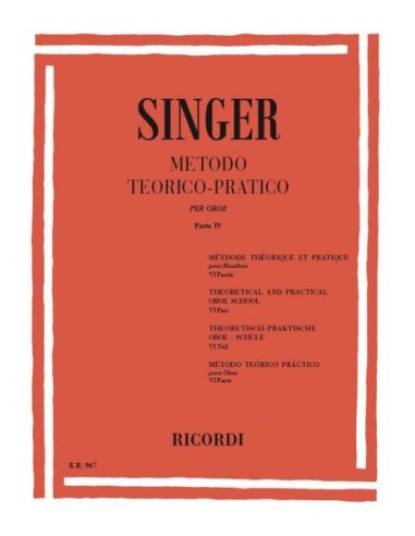 SINGER S.-Practical Theoretical Method Vol.4: 13 Studies for Oboe