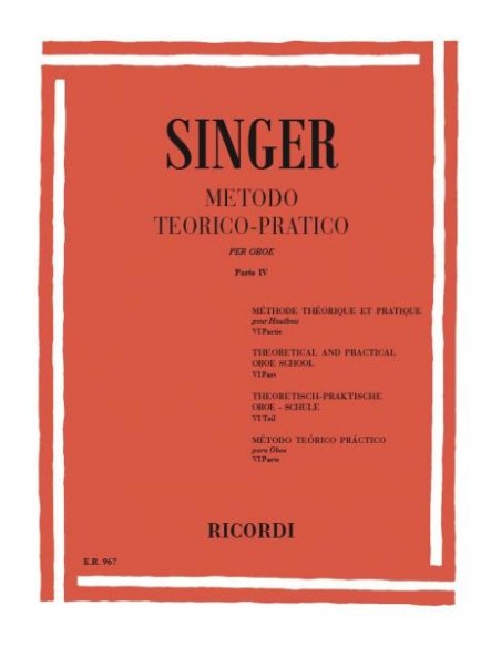 SINGER S.-Practical Theoretical Method Vol.4: 13 Studies for Oboe