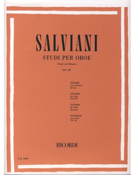 SALVIANI C.-Studi Vol.3 per Oboe (Giampieri)