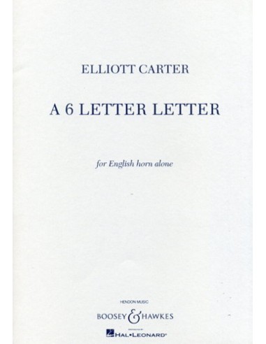 CARTER E.-A 6 Lettere per Oboe (Corno Inglese)