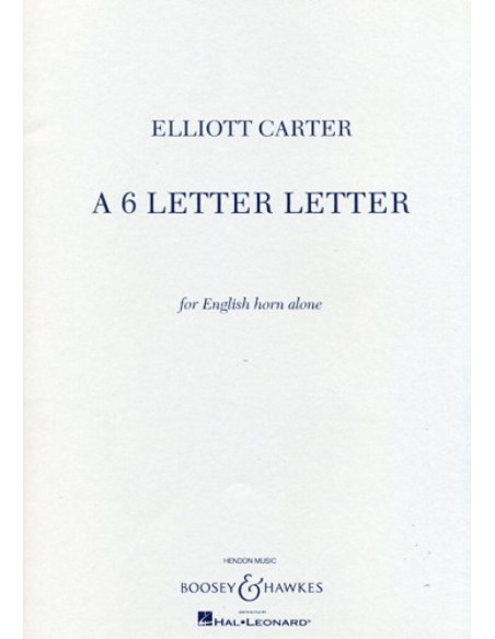 CARTER E.-A 6 Lettere per Oboe (Corno Inglese)