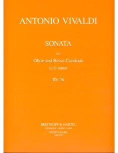 VIVALDI A.-Sonate g-Moll (RV 28) für Oboe und BC (Caldini)