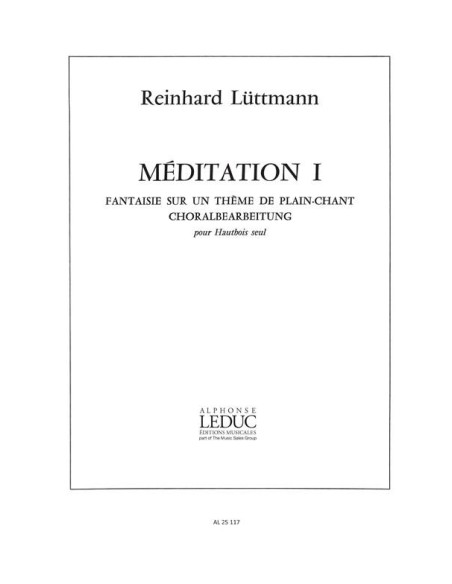LUTTMANN R.-Meditation I for Oboe