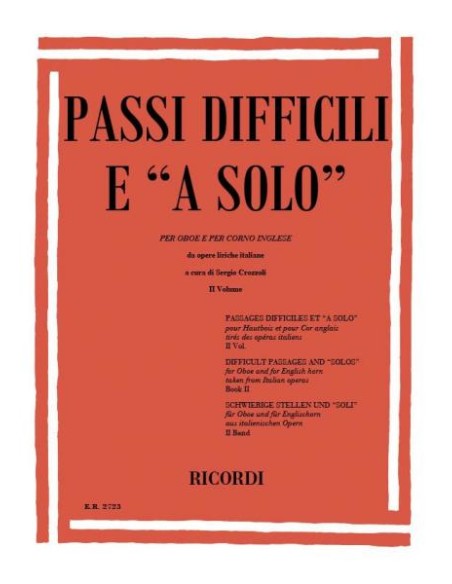 CROZZOLI S.-Passaggi difficili 2° per oboe