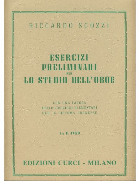 SCOZZI R.-Vorübungen für Oboe