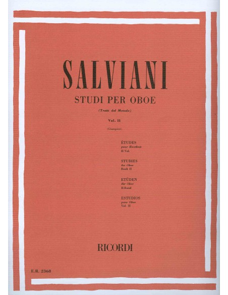 SALVIANI C.-Studi Vol.2 per Oboe (Giampieri)
