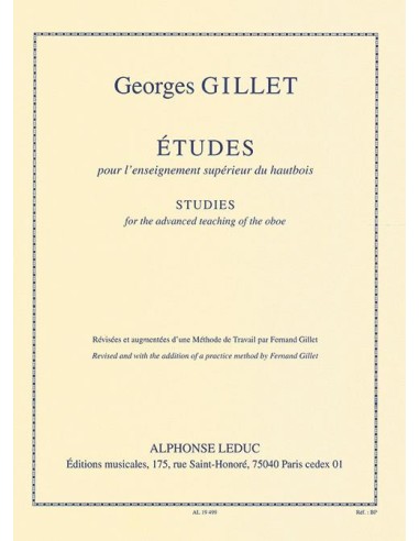 GILLET G.-Studium für Oboe (Methode de Travail)