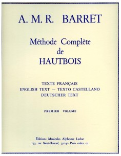 BARRET A.M.R.-Methode Complete Vol.1 pour hautbois
