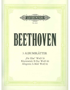 BEETHOVEN L.V.-Hojas de Album (3) para Piano (Urtext) (Keller)