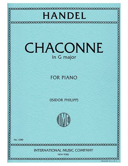 HAENDEL G.F.-Chaconne in G Major for Piano (Philipp)