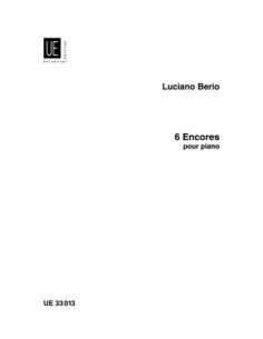BERIO L.-Encores (6) per pianoforte
