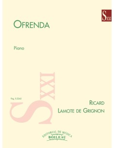LAMOTE DE GRIGNON R.-Offrande pour piano