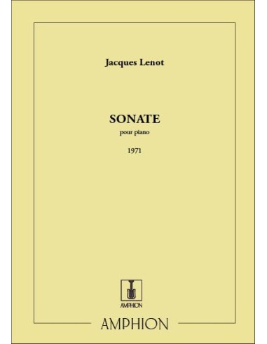 LENOT J.-Sonate (1971) per pianoforte