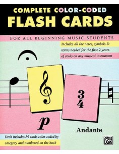 ALFRED-Color Coded Flash Cards (89) para Piano