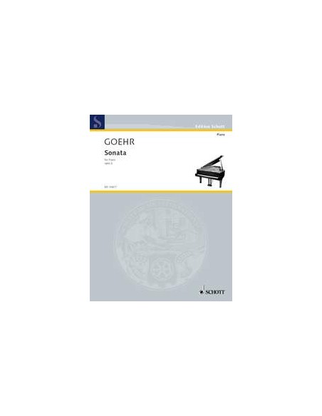 GOEHR A.-Sonate op.2 pour piano
