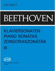 BEETHOVEN L.V.-Complete Sonatas Vol.3: No. 25 to 32 for Piano (Urtext) (Solymos)