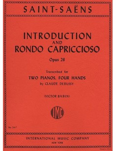 SAINT SAENS C.-Introduccion y Rondo Caprichoso Op.28 para 2 Pianos a 4 manos (Debussy/Babin)