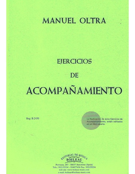 OLTRA M.-Esercizi di accompagnamento per pianoforte