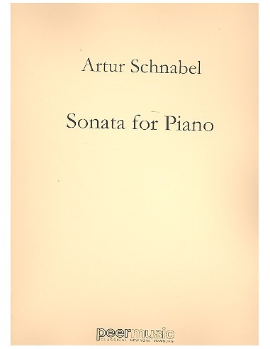 SCHNABEL A.-Piano Sonata