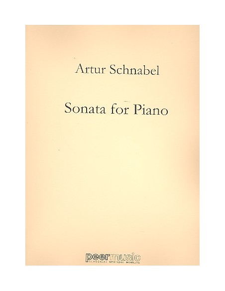 SCHNABEL A.-Piano Sonata