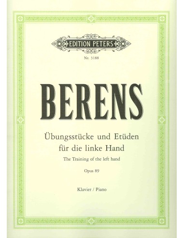 BERENS-Left Hand Training Op.89 for Piano