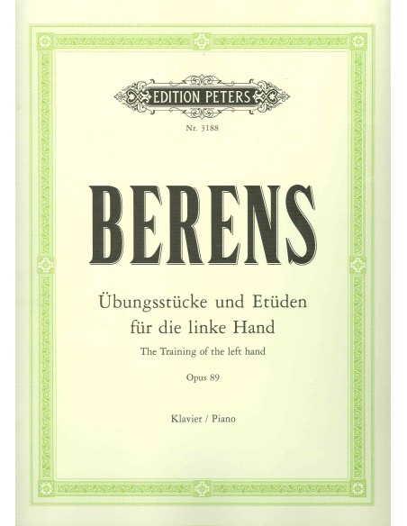 BERENS-Left Hand Training Op.89 for Piano