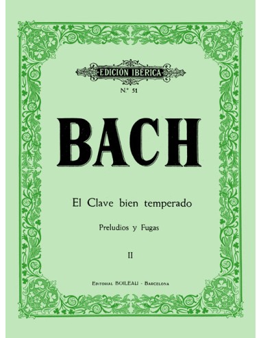 BACH J.S.-The Well-Tempered Clavier Vol.2 for Piano (Iberian)