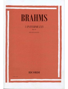 BRAHMS J.-Intermezzi Op.117 pour piano