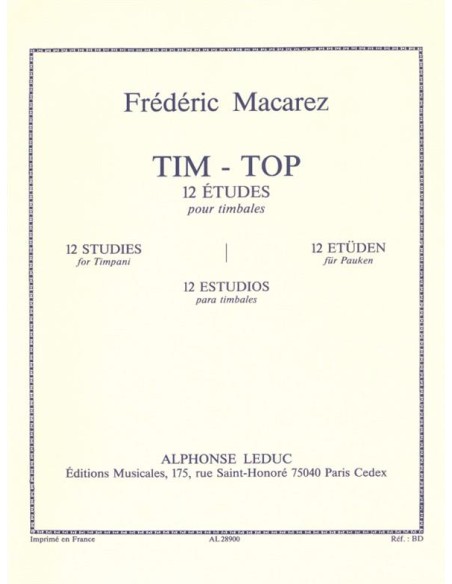 MACAREZ F.-Tim Top: 12 studi per timpani