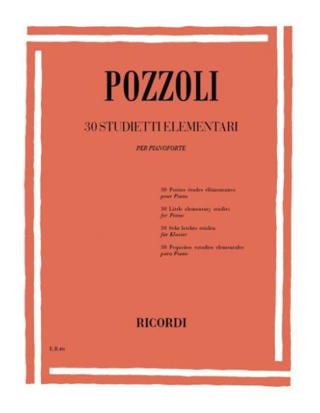 POZZOLI E.-Studi Elementari (30) per Pianoforte