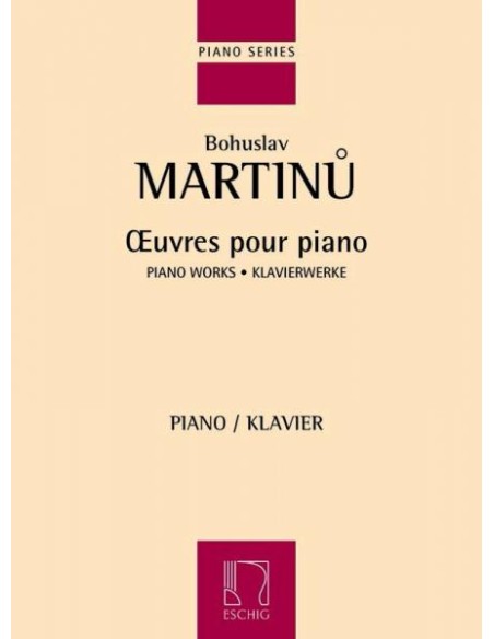 MARTINU B.-Opere per pianoforte