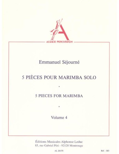 SEJOURNE E.-Pezzi (5) per Marimba