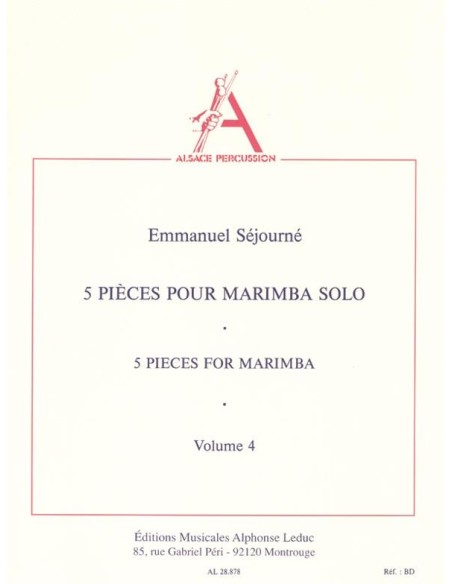 SEJOURNE E.-Pezzi (5) per Marimba