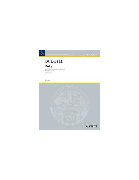 DUDDELL J.-Ruby (Concerto) pour percussion et piano
