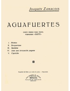 ZAMACOIS J.-Gravures pour piano