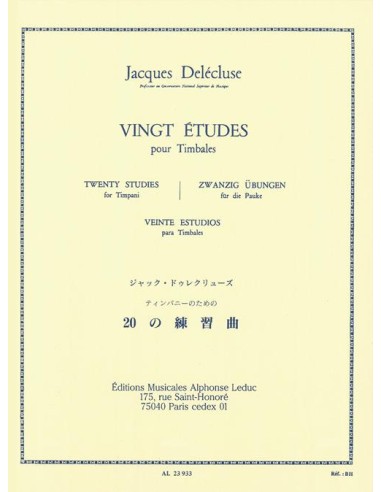 DELECLUSE J.-Studi (20) per Timpani