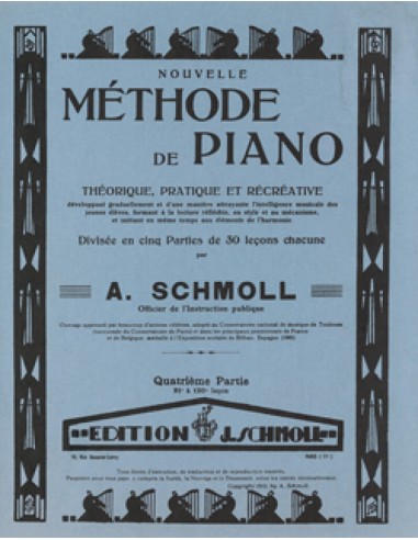 SCHMOLL A.-Piano Method 4º (Methode) für Klavier