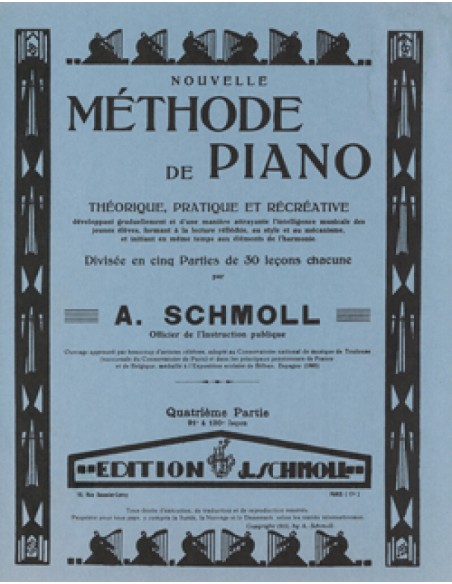 SCHMOLL A.-Piano Method 4º (Methode) für Klavier