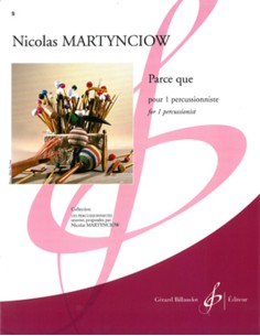 MARTYNCIOW N.-Parce Que for Percussion Group (Score)