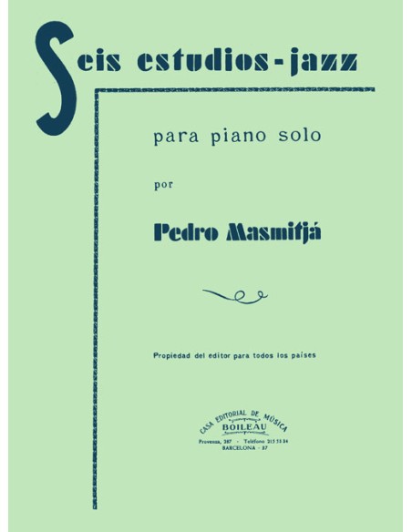 MASMITJA P.-Studi Jazz (6) per Pianoforte