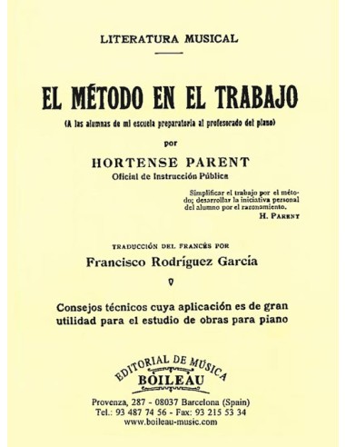 PARENT H.-The Method in Piano Work
