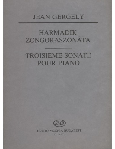 GERGELY J.-Sonate n° 3 pour piano