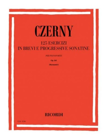 CZERNY C.-Op. 261 Studi Elementari (125) per Pianoforte (Buonamici)