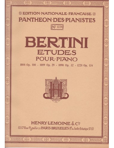 BERTINI H.-Studi Op.134 per pianoforte